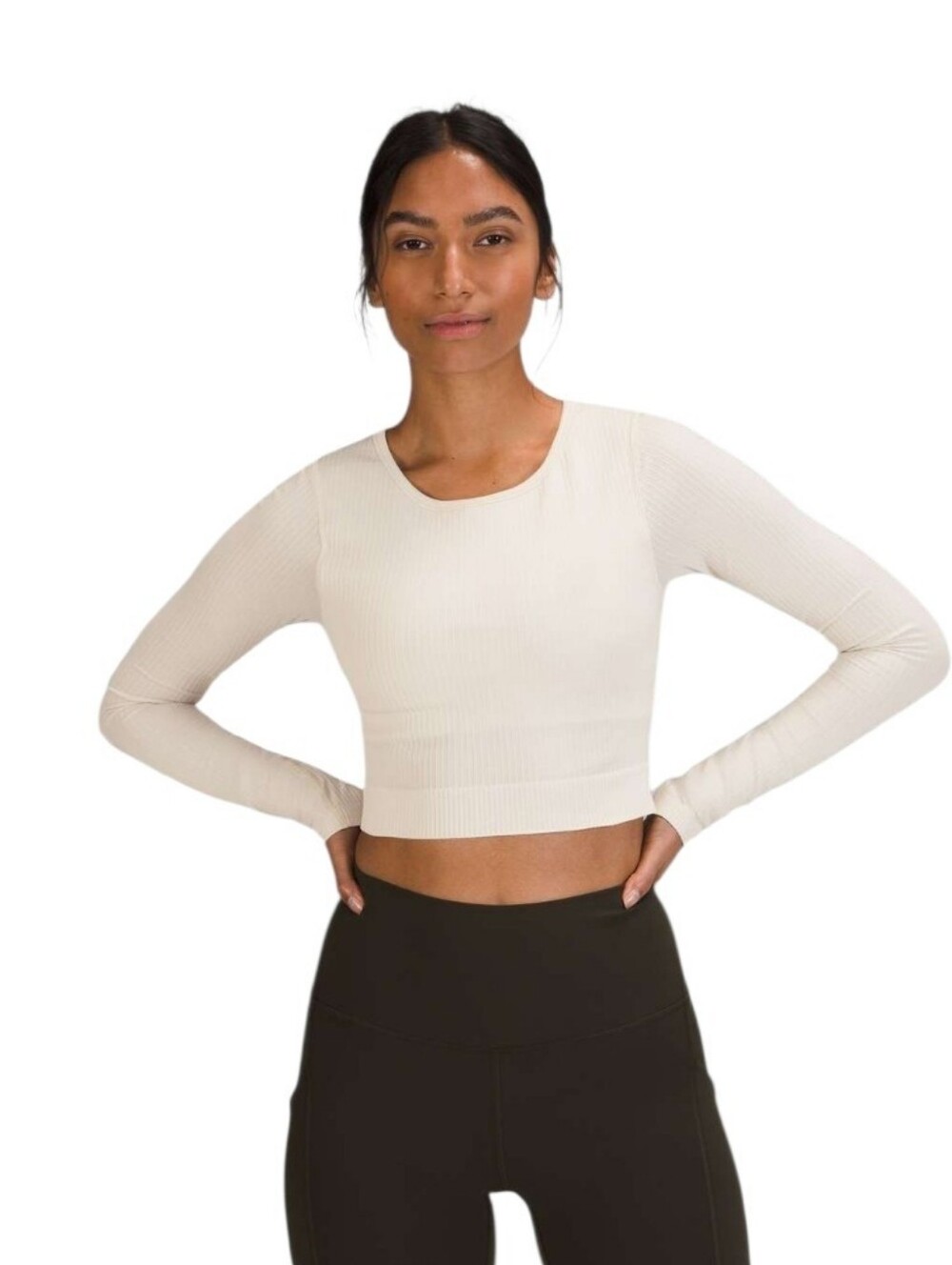 Lululemon Ebb to Street Long Sleeve White Opal